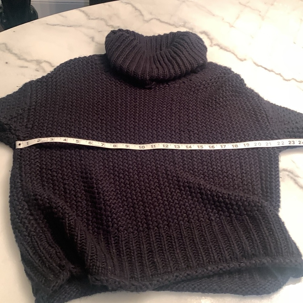 The Odells Slouch OVERSIZED Turtleneck Sweater Small Black - Picture 12 of 12
